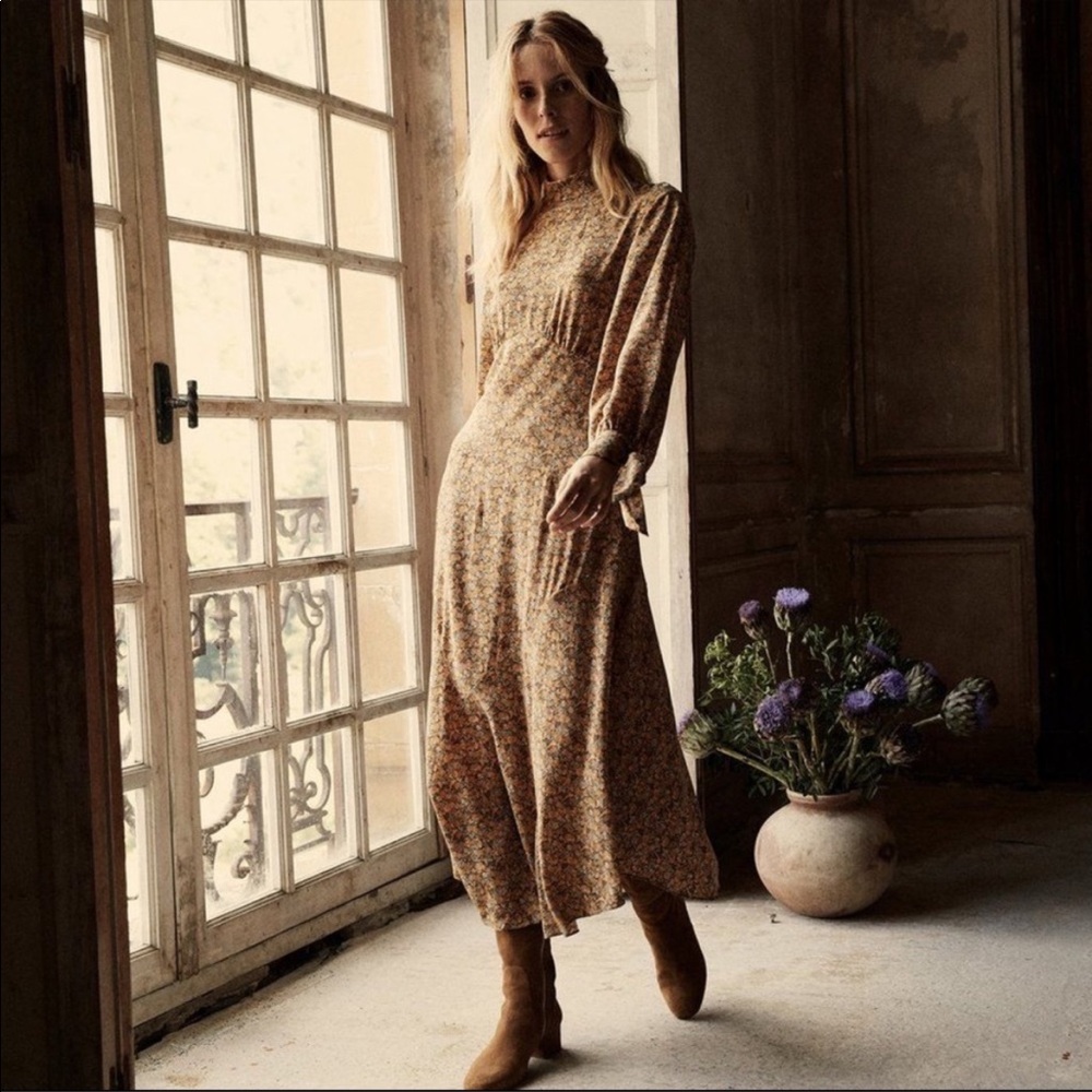 DOEN ALDA dress in 100% silk Lady Emma Floral XS